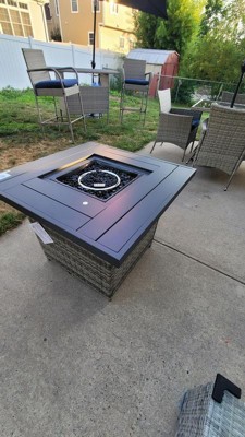 35 x 16 in. Glass Wind Screen, Fits Carlisle 52 x 32 in. Fire Pit Table