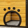 ORRD 4-Tier Window Catio for Multiple Cats | Insulated Outdoor Cat House with Asphalt Roof & Platforms, Brown - 2 of 4