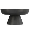 30" Cast Aluminum Round Pedestal Coffee Table, Nickel Finish, Ideal for Living Room or Family Room - 3 of 4