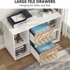 ORRD Mobile Lateral File Cabinet with Printer Stand, 2 Drawers & 4 Shelves Rolling Storage Organizer for Letter Size Files, White & Walnut - 4 of 4