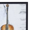 Traditional Polystone Violin Framed Wall Art Dark Brown - Olivia & May - 4 of 4