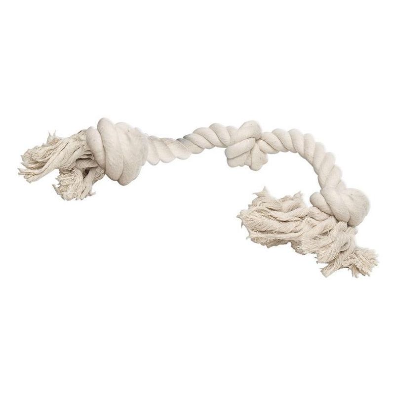Boss Pet Digger's White Cotton Rope Bone Rope Dog Tug Toy Extra Large 1 pk, 1 of 3