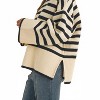 Women's Cameron Striped Turtleneck Sweater - MIOU MUSE - 4 of 4