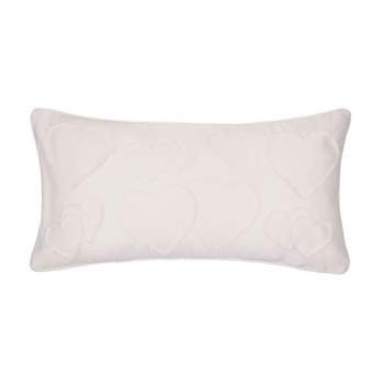 C&F Home 12" x 24" White Heart Applique Valentine's Day Heart Pillow