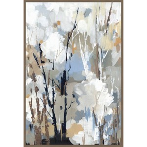 Amanti Art 28"x41" Silversong Birch II by Lera Framed Canvas Wall Art Print - 1 of 4