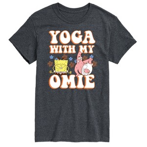Men's - SpongeBob SquarePants - Yoga With My Omie Spongebob and Patrick Short Sleeve Graphic T-Shirt - 1 of 4