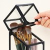 Unique Bargains Dustproof Faux Pearl Decor Clear Makeup Brush Holder with Lid 1 Pc - 4 of 4