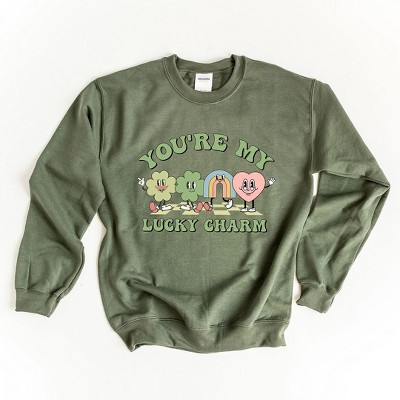 Simply Sage Market Women's Graphic Sweatshirt You're My Lucky Charm Clovers