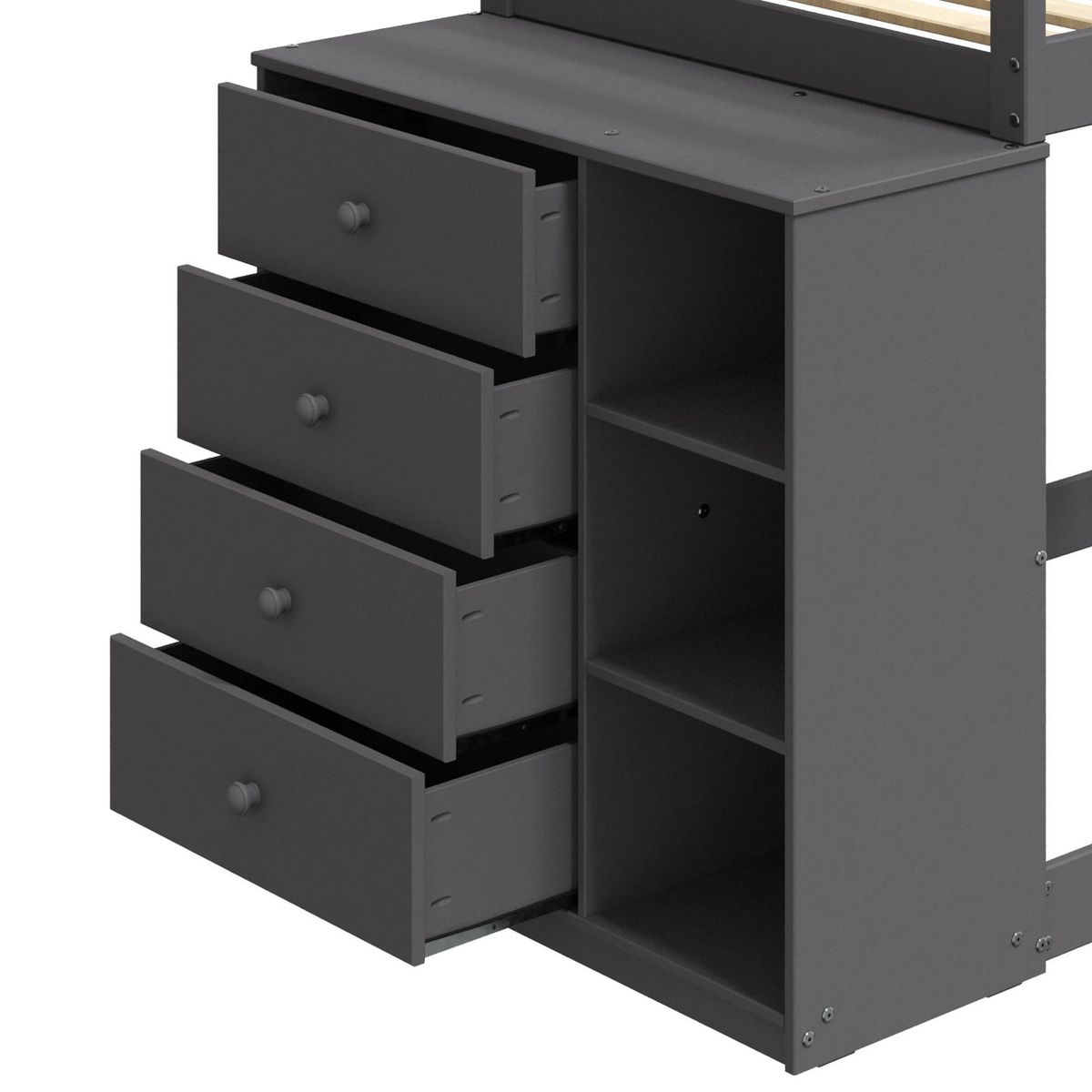 93" Twin/Twin Bunk Bed Gaston with Storage & Reversible Cabinet - Acme Furniture - thumbnail 3