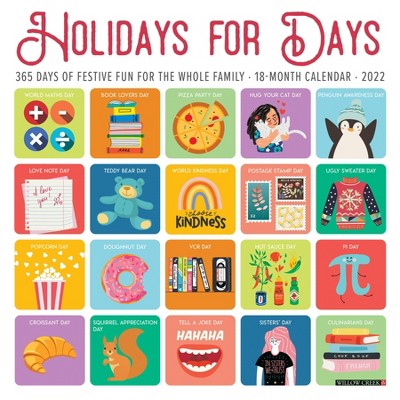 2022 Wall Calendar Holidays for Days - Willow Creek Press