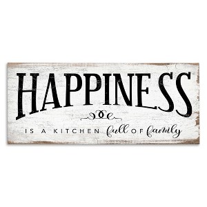 Stupell Industries Happiness is Kitchen Full of Family Rustic Sentiments Canvas Wall Art - 1 of 4