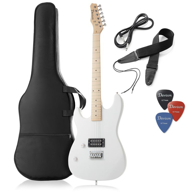 Davison 39-Inch Full-Size Left Handed Electric Guitar with Humbucker Pickup - Includes Padded Gig Bag & Accessories, 1 of 6
