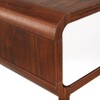 Cassie Writing Desk White/Walnut - Buylateral: Modern Mid-Century Style, Laminate Surface, Wood Frame, 31"H x 47.3"W - image 3 of 4