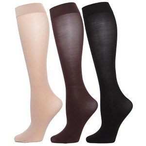 Memoi Solid Microfiber Trouser Socks 3 Pack - 1 of 1