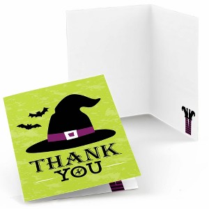 Big Dot of Happiness Happy Halloween - Witch Party Thank You Cards (8 Count) - 1 of 4