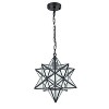 CLAXY Modern Moravian Star Pendant Light Clear Glass Shade, 16 Inches - 2 of 4