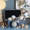 Whisen D3.9" Christmas Ball Ornaments, Glass Decorative Hanging Ball Christmas Tree Ornaments, Set of 6 - 2 of 4