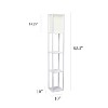 Simple Designs Three Shelf Etagere Floor Lamp White - 3 of 4