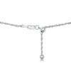 Links of Italy Sterling Silver 1.2mm Rope Adjustable Chain - Rhodium Plated - Silver - 14 - 22 inch - 2 of 3