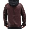 X RAY Mens Motorcycle PU Leather Jacket With Faux Shearing Lining - 2 of 4
