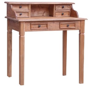 vidaXL Writing Desk with Drawers Computer Desk for Office Solid Reclaimed Wood - 1 of 4