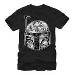 Men's Star Wars Boba Fett Helmet Movie Scenes T-Shirt