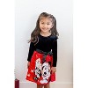 Disney Mickey Mouse & Friends Kids Girls Christmas Ruffle Sleeves A Line Dresses - 4 of 4