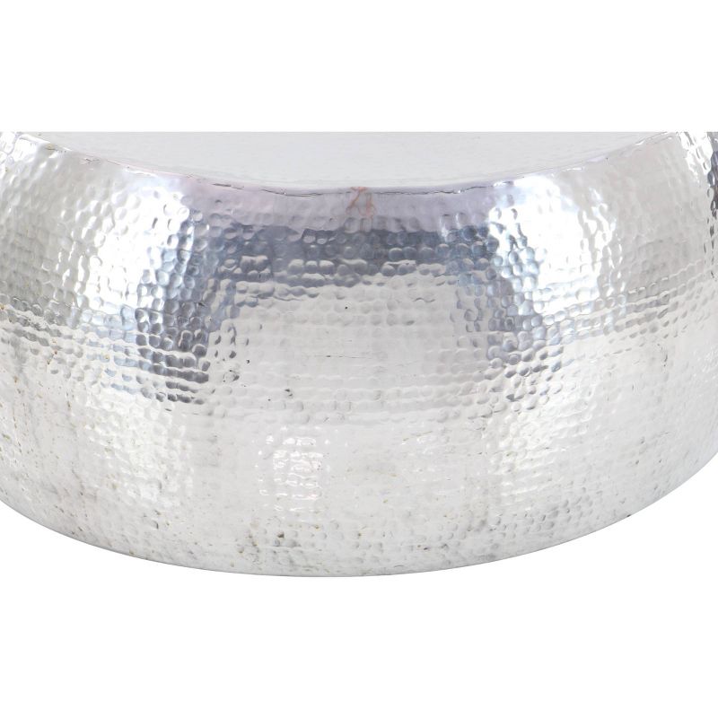 Contemporary Silver Drum Coffee Table Silver - Olivia &#38; May, 4 of 5