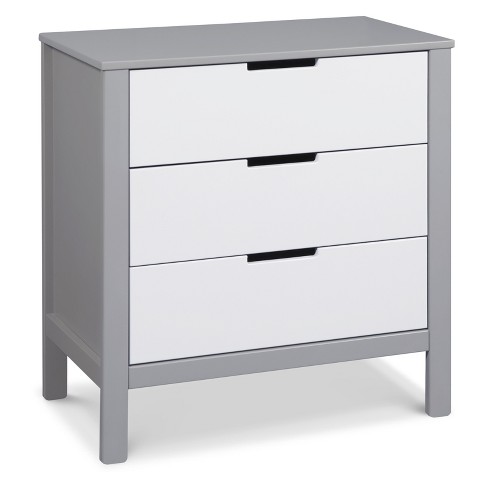 Carter S By Davinci Colby 3 Drawer, Gray And White Dresser