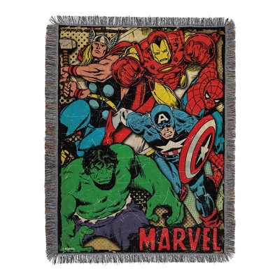 Northwest Avengers Woven Tapestry Throw Blanket, 48" x 60", Retro Heroes