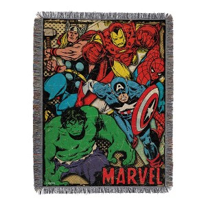 Northwest Avengers Woven Tapestry Throw Blanket, 48" x 60", Retro Heroes - 1 of 1