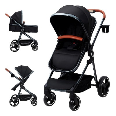 Acekool 2-in-1 Baby Stroller - Convertible Bassinet & Reversible Seat (0-36M)