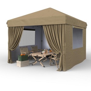 Garvee 10x10 Pop Up Canopy Tent Outdoor Canopy One-Person Set Up Heavy Duty Commercial Instant Tent Shelter, 4-Sidewall - 1 of 4