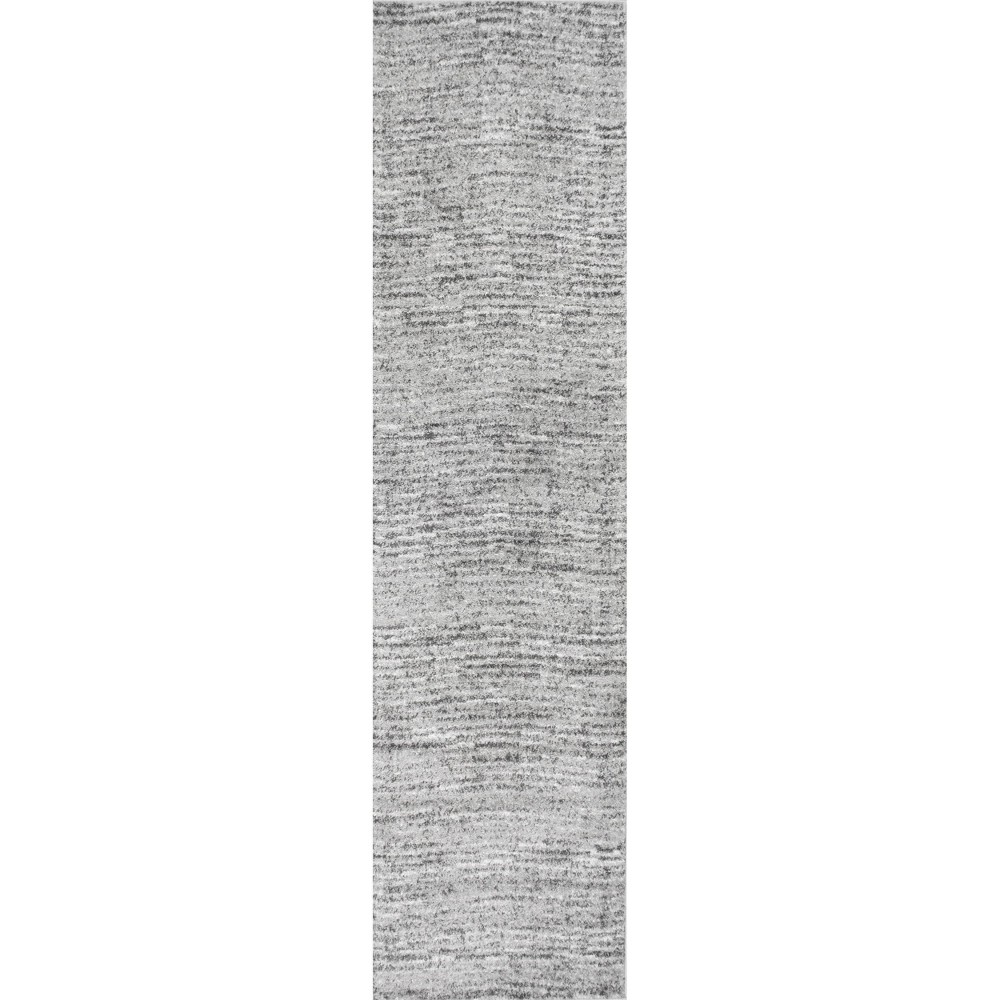  Runner Sherill Ripple Modern Abstract Living Room or Bedroom Area Rug Gray