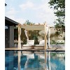 Retractable Aluminum Pergola with Sunshade & Mesh Panels，Durable All-Weather Design, Outdoor Pavilion for Patio, Garden, Deck - 2 of 4