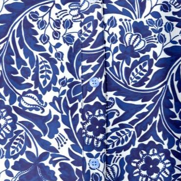white blue batik