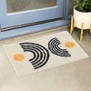 Unique Bargains Indoor Outdoor Non-Slip Absorbent Resist Dirt Entrance Soft Fluffy Carpet Doormats - 2 of 4