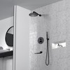 CASAINC 1-Spray Patterns Round 10 Inches Wall Mount Dual Shower Heads with Handheld and Tub Faucet - 2 of 4