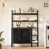 Garvee Laundry Basket, Laundry Hamper 2 Section with Side Shelves, 3 Tiers Laundry Sorter with 2 Pull-Out and Removable Laundry Bags, Brown - 2 of 4