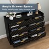 Resenkos Modern 8 Drawer Double Dresser for Bedroom, Wooden Bedroom Furniture Chest of Drawers, Black - 2 of 4