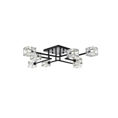 Elegant Lighting Lyra 32 inch Flush Mount in Black
