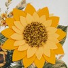 Saro Lifestyle Bright Felt Applique Sunflower Down Filled Pillow, 18"x18", Multicolored - 3 of 4