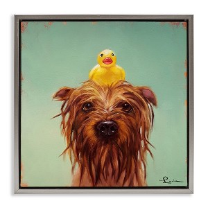 Stupell Industries Wet Dog with a Rubber Ducky, 18" x 18" - 1 of 4