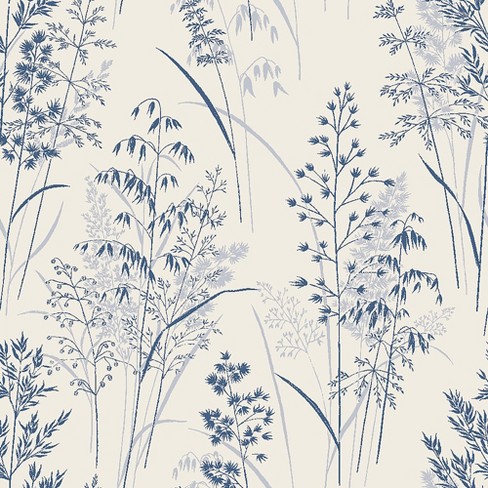 NEXT Leaf Sprigs Blue Wallpaper - image 1 of 4