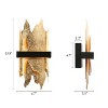 LNC Synthienniser 1-Lights 6.7" Luxury and Glam Integrated LED Wall  Lights, Goldleaf and Black - 3 of 4