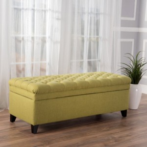 Storage Ottoman,Storage Ottoman Bench For Bedroom,Fabric End Of Bed Storage Bench, Button Tufted Footstool For Living Room Bedroom-Cuddlewood - 1 of 4