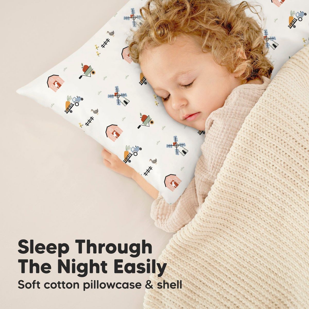KeaBabies Jumbo Toddler Pillow with Pillowcase, 14X20 Soft Organic Toddler Pillows for Sleeping, Kids Travel Pillow - thumbnail 7