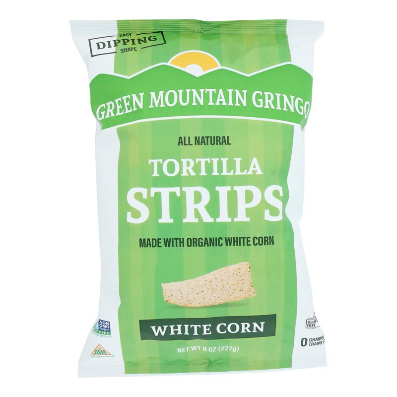 Green Mountain Gringo Organic White Corn Tortilla Strips - Case of 12/8 oz, 2 of 6
