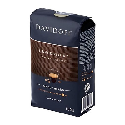 Davidoff Cafe Espresso 57 Whole Bean Coffee 17.6oz/500g