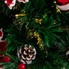 Nearly Natural 24-in Pre-Lit Fiber Optic Artificial Christmas Tree with Ornaments, Poinsettia and Star Topper - 3 of 4